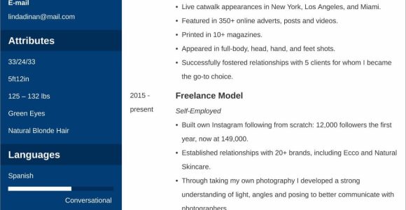 Sample Resume for Models with No Experience Model Resumeâexamples and 25lancarrezekiq Writing Tips