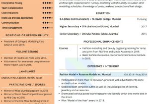 Sample Resume for Models with No Experience Sample Resume Of Model with Template & Writing Guide Resumod.co