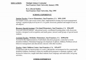 Sample Resume for Montessori assistant Teacher Resume Templates for Montessori Teacher Resume Examples
