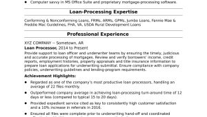 Sample Resume for Mortgage Loan originator Mortgage Loan Processor Resume Sample Monster.com