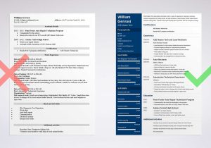 Sample Resume for Motor Coach Operator Auto Mechanic (automotive Technician) Resume Examples