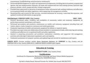 Sample Resume for Motor Vehicle Mechanic Mechanic Resume Sample Professional Resume Examples topresume
