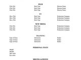 Sample Resume for Movie theater Manager Acting RÃ©sumÃ© formatting Basics   Template Backstage