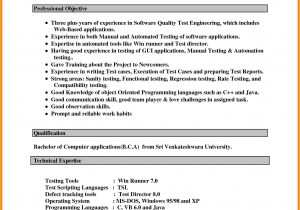 Sample Resume for Ms Application In Us Latest Resume format In Ms Word