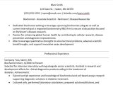 Sample Resume for Msc Analytical Chemistry Freshers Biochemistry Resume Sample Monster.com