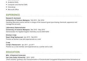 Sample Resume for Msc Chemistry Experience Chemist Resume Example 2021 Writing Guide & Tips – Resumekraft