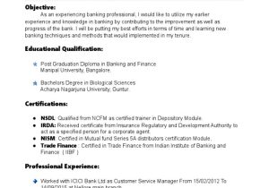 Sample Resume for Mutual Fund Operations In India Hdfc Resume Pdf Banks Financial Services