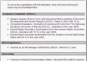 Sample Resume for Net Developer with 1 Year Experience 1 Year Experience Cv Template Resume Examples