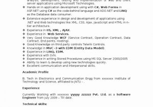 Sample Resume for Net Developer with 5 Year Experience √ 20 Java Developer Resume 5 Years Experience