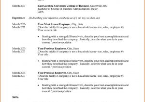 Sample Resume for New College Graduate Resume Templates Recent College Graduate