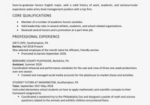 Sample Resume for New High School Graduate High School Graduate Resume Example Work Experience