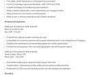 Sample Resume for New Occupational Health and Safety Sample Safety and Occupational Health Specialist Resume Sample …