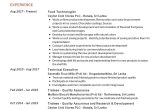 Sample Resume for New Product Development Food Technologist Cv Sample 2022 Writing Tips – Resumekraft