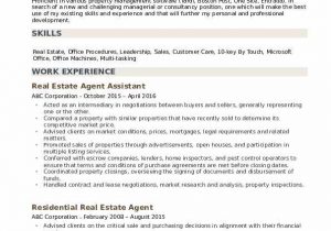 Sample Resume for New Real Estate Agent Real Estate Agent Resume Samples
