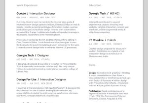 Sample Resume for New User Experience Designer 10 Amazing Designer Resumes that Passed Google’s Bar by …