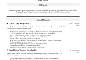 Sample Resume for Newborn Care Specialists Nanny Resume & Writing Guide  12 Template Samples Pdf