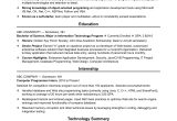 Sample Resume for Newly Computer Science Graduate Entry-level Programmer Resume Monster.com