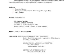 Sample Resume for Newly Graduated Teacher Resume Of A Fresh Education Graduate Pdf Teachers Behavior …