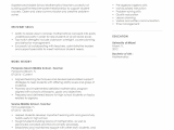 Sample Resume for Non Teaching Staff In Schools Classroom Teacher Resume Example