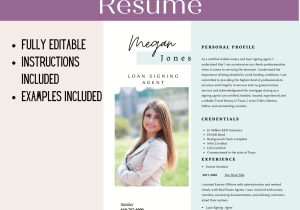 Sample Resume for Notary Signing Agent Editable Loan Signing Agent Resume â the Notary Shop Sample Resume for Notary Signing Agent Editable Loan Signing Agent Resume â the Notary Shop