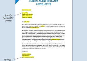 Sample Resume for Nurse Educator Position Clinical Nurse Educator Cover Letter Template – Google Docs, Word …