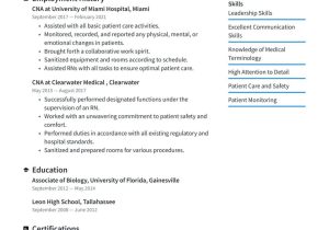 Sample Resume for Nurses In Uae Cna Resume Examples & Writing Tips 2022 (free Guide) Â· Resume.io