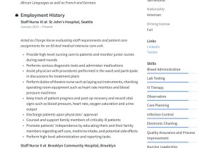Sample Resume for Nurses In Uae Staff Nurse Resume & Writing Guide  12 Templates In Pdf & Jpg 2020