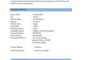 Sample Resume for Nurses with Experience In India Cv Rn [dha]1