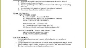 Sample Resume for Nurses with Experience In the Philippines Resume Sample for Nurses without Experience Philippines