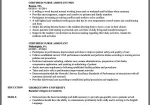 Sample Resume for Nurses with No Experience Certified Nursing assistant Resume with No Experience