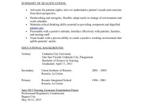 Sample Resume for Nurses without Experience In the Philippines Sample Resume for Fresh Graduate Nurses without Experience