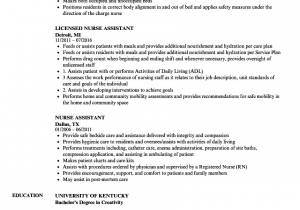 Sample Resume for Nursing assistant Position Nurse assistant Resume Samples