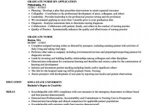 Sample Resume for Nursing Grad School Nursing Resume Samples for New Graduates Mryn ism