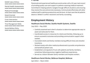 Sample Resume for Nursing Home social Worker Healthcare social Worker Resume Examples & Writing Tips 2022 (free