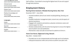 Sample Resume for Nursing Home social Worker Nursing Home Resume Examples & Writing Tips 2022 (free Guide)