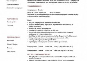 Sample Resume for Oil Field Worker Construction Manager Cv Example, Resume, Template, Building, Pdf …