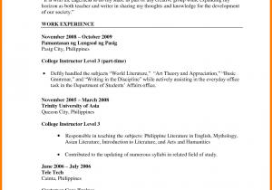 Sample Resume for Ojt Students Job Training Ojt Resume Sample Philippin News Collections