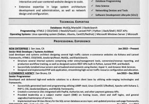 Sample Resume for One Year Experienced software Engineer Sample Resume for software Engineer with E Year