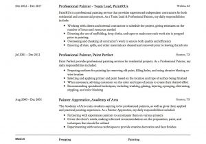 Sample Resume for Paint Shop Engineer Commercial Painter Resume & Guide 12 Examples Pdf
