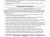 Sample Resume for Personal assistant to Ceo Personal assistant Resume Sample Monster.com