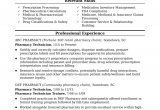 Sample Resume for Pharmaceutical Manufacturing Technician Midlevel Pharmacy Technician Resume Sample Monster.com