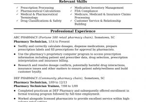 Sample Resume for Pharmacy Technician Entry Level Midlevel Pharmacy Technician Resume Sample Monster.com