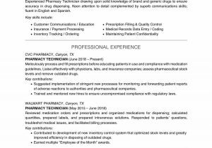 Sample Resume for Pharmacy Technician Trainee Important Job Skills for Pharmacy Technicians