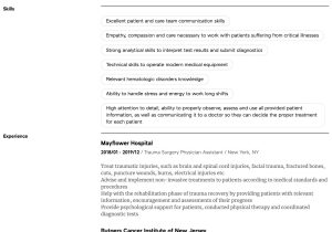 Sample Resume for Physician assistant School Physician assistant Resume Samples All Experience Levels …