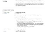 Sample Resume for Preschool Teaching Job Kindergarten Teacher Resume & Writing Guide  12 Examples 2020