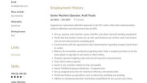 Sample Resume for Press Brake Operator Machine Operator Resume & Writing Guide  12 Templates 2020