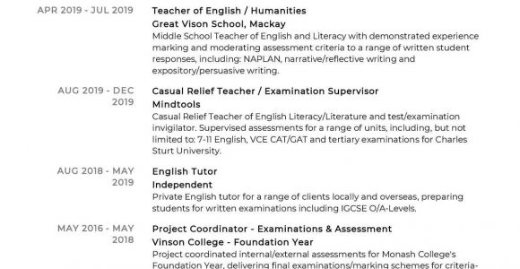 Sample Resume for Private School Teacher Casual Relief Teacher Resume Sample 2021 Writing Tips – Resumekraft