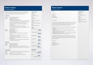 Sample Resume for Production assistant In Film Production assistant Cover Letter Samples & Writing Guide