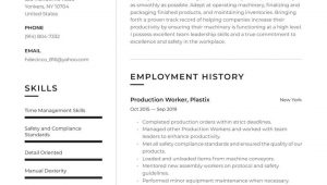Sample Resume for Production Line Worker Production Worker Resume Examples & Writing Tips 2021 (free Guide)