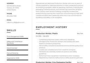 Sample Resume for Production Line Worker Production Worker Resume Examples & Writing Tips 2021 (free Guide) Sample Resume for Production Line Worker Production Worker Resume Examples & Writing Tips 2021 (free Guide)